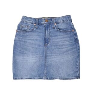 Mini Denim Blue Jean Skirt Size 00/24R – Y2K 90s Style Everyday Stretch